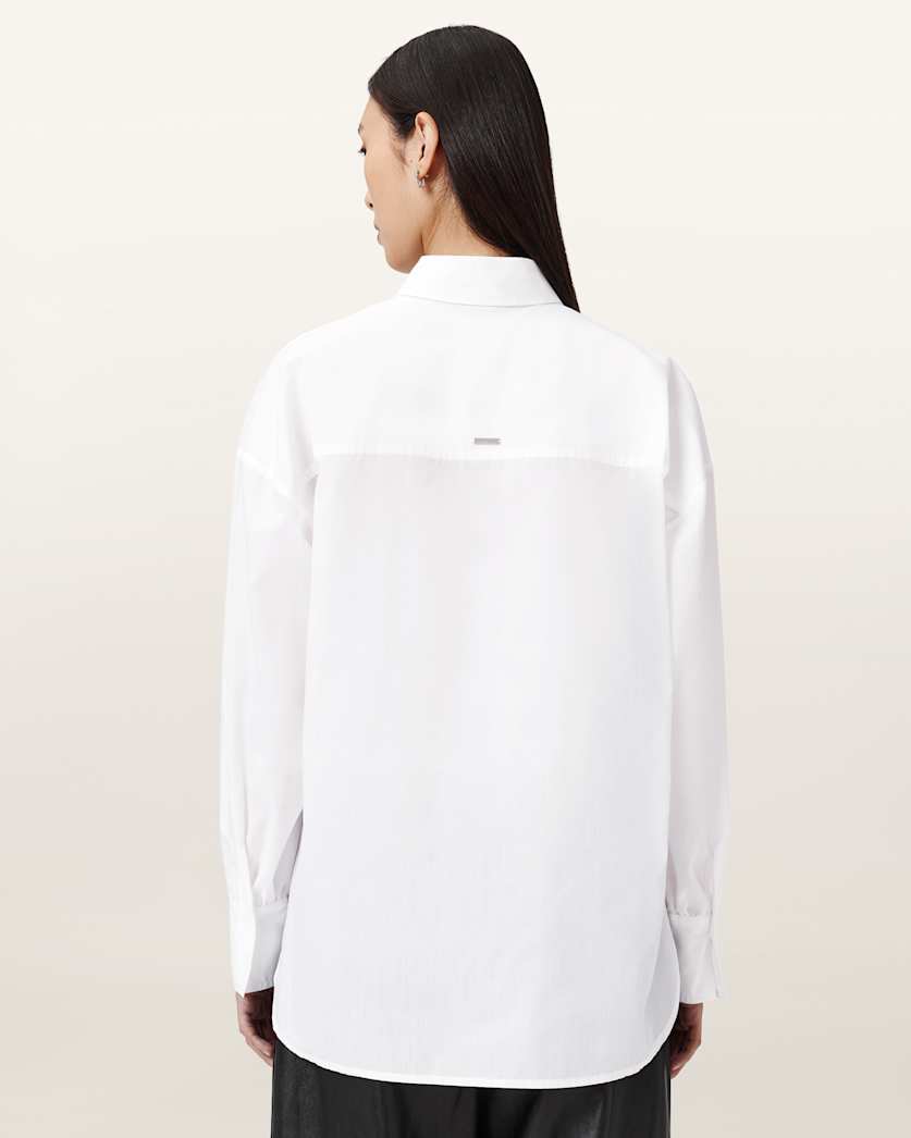 AllSaints Adrienne Print Shirt Women's White Women's