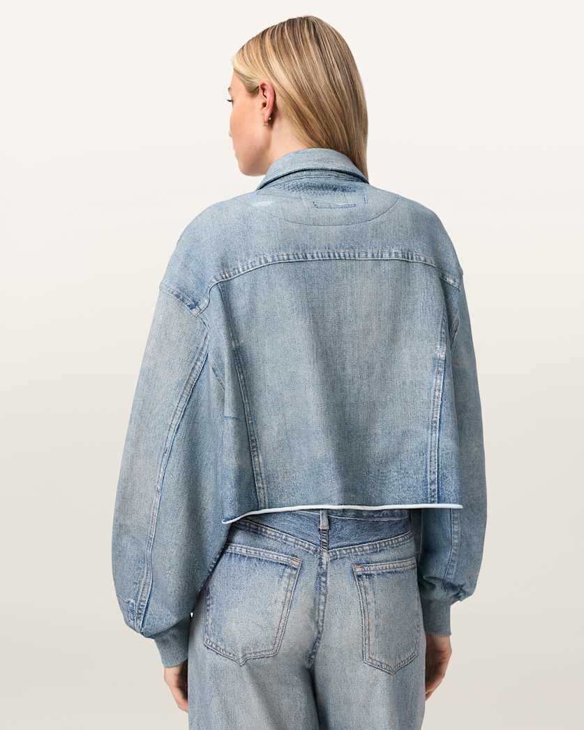 AllSaints Anders Terry Illusion Shacket Women's Illusion Indigo Women's