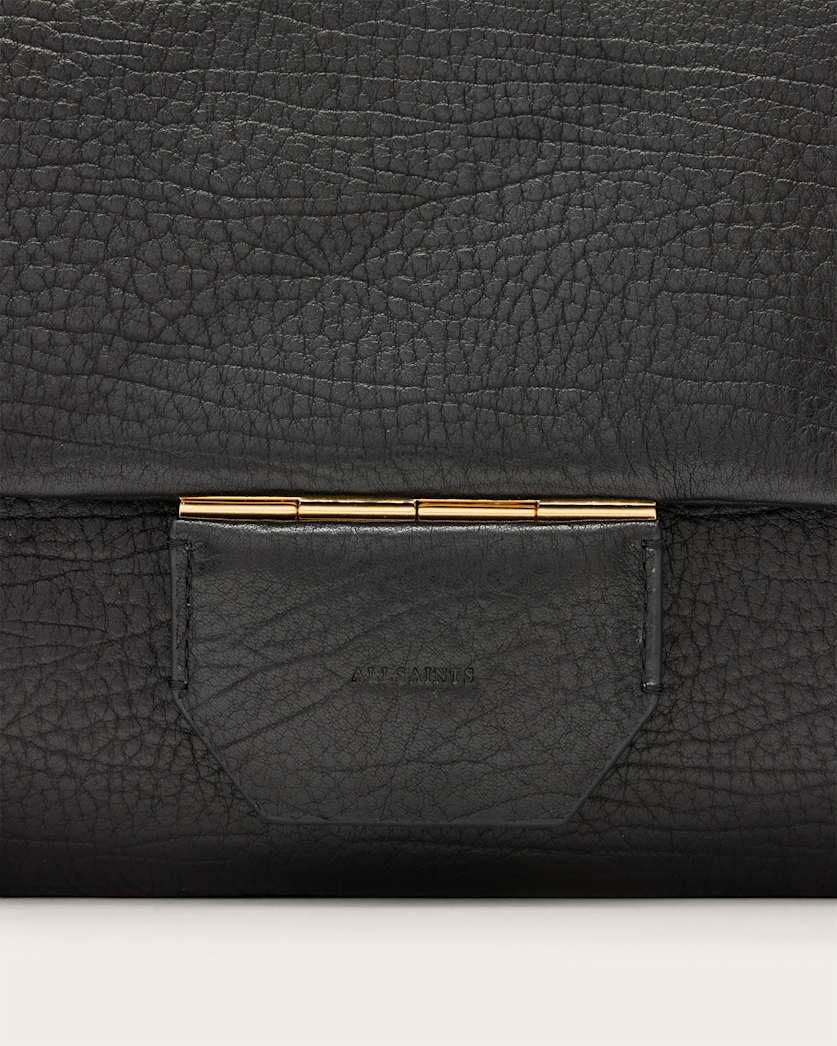 AllSaints Ondine Grain Leather Shoulder Bag Women's Black Women's