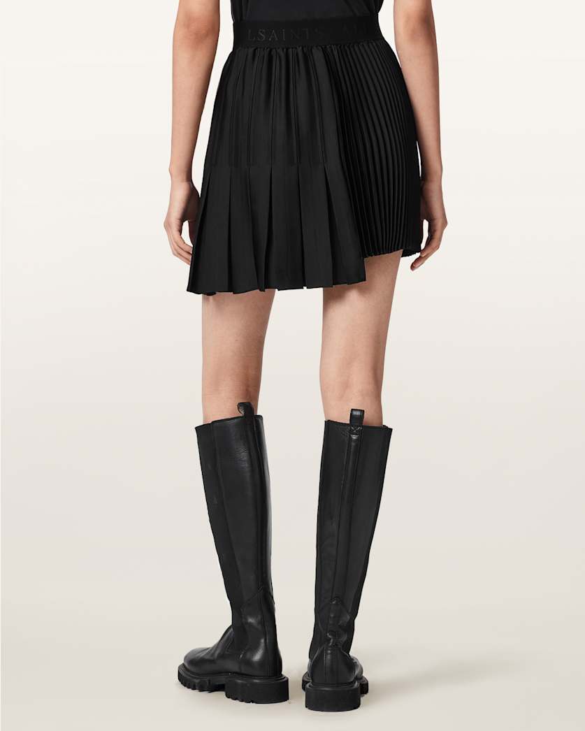 AllSaints Jax Asymmetric Mini Skirt Women's Bitter Brown Women's