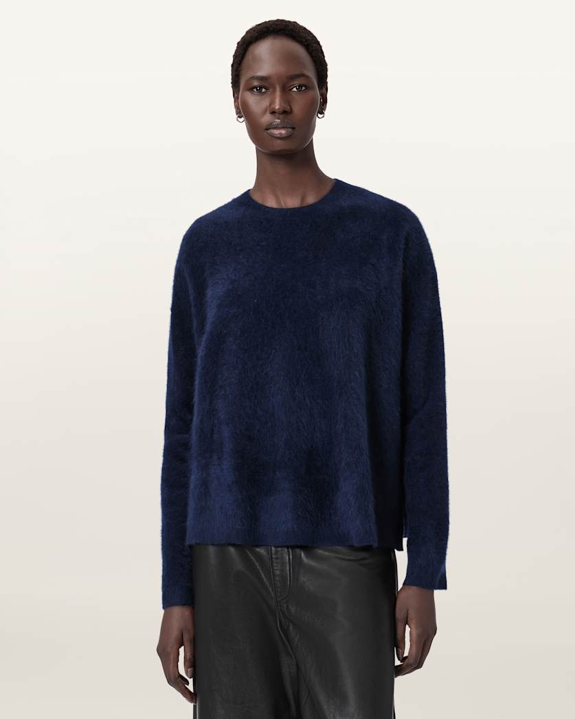 AllSaints Rebel Cashmere Sweater Women's Midnight Blue Women's