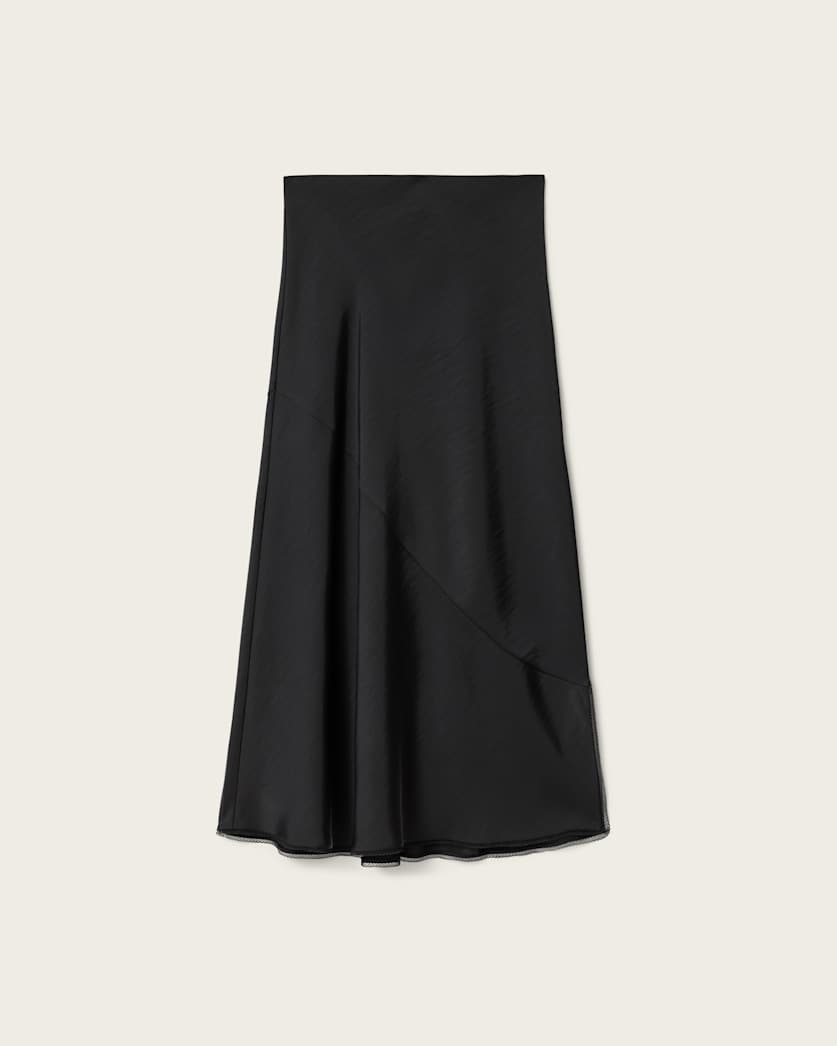 AllSaints Darya Bias Cut Maxi Skirt Women's Bitter Brown Women's