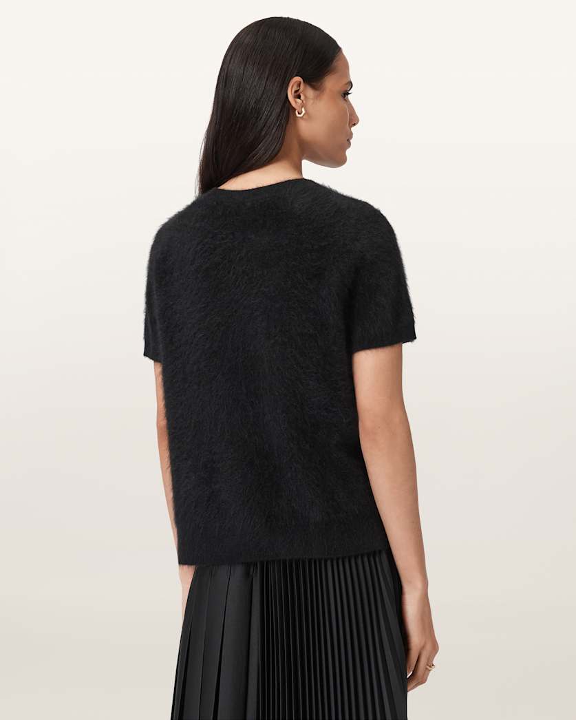 AllSaints Rebel Cashmere T Shirt Women's Black Women's