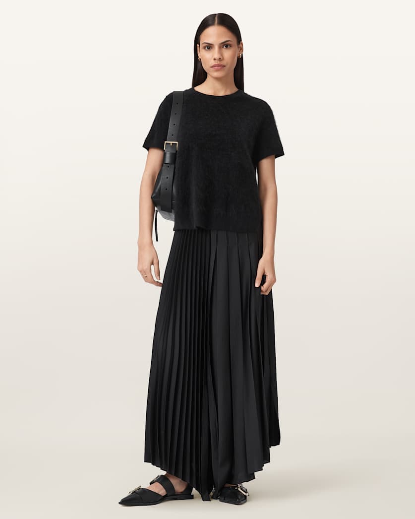 AllSaints Rebel Cashmere T Shirt Women's Black Women's