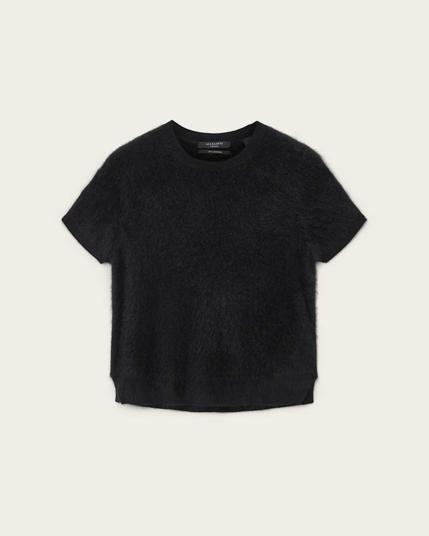AllSaints Rebel Cashmere T Shirt Women's Black Women's