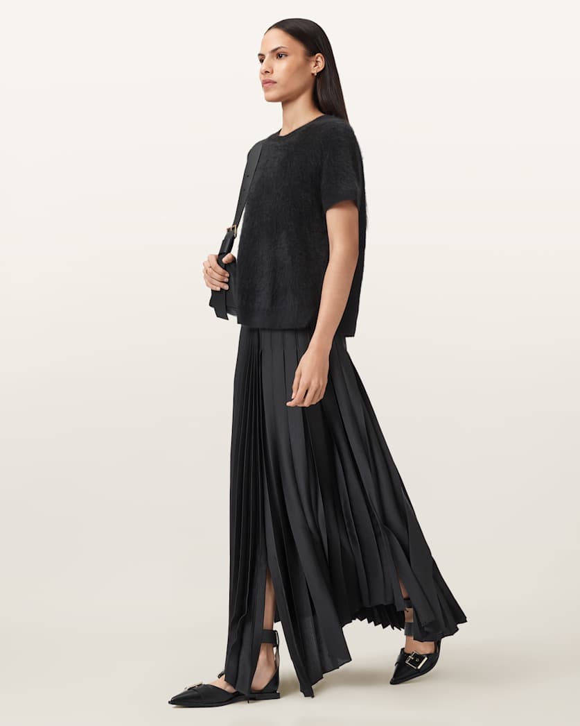 AllSaints Rebel Cashmere T Shirt Women's Black Women's