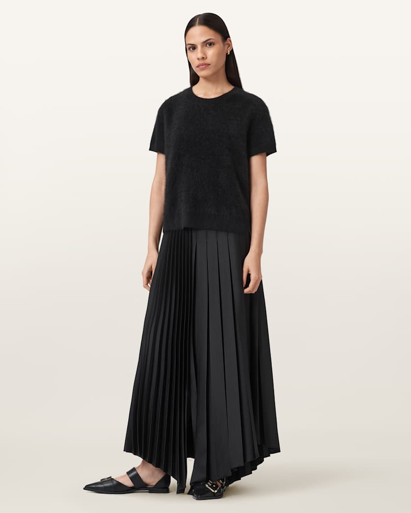 AllSaints Rebel Cashmere T Shirt Women's Black Women's