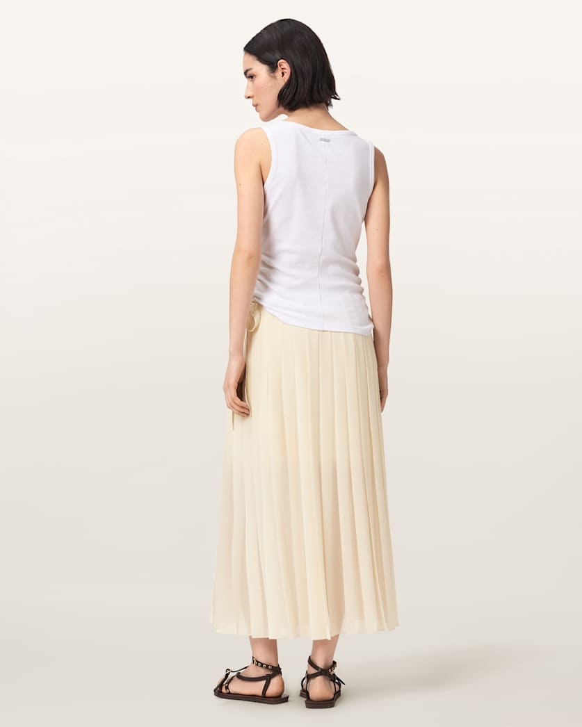 AllSaints Clover Wrap Maxi Skirt Women's Khaki Green Women's