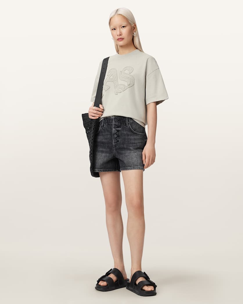 AllSaints Insignia Oversized Etta T Shirt Women's Crystal Pink Women's