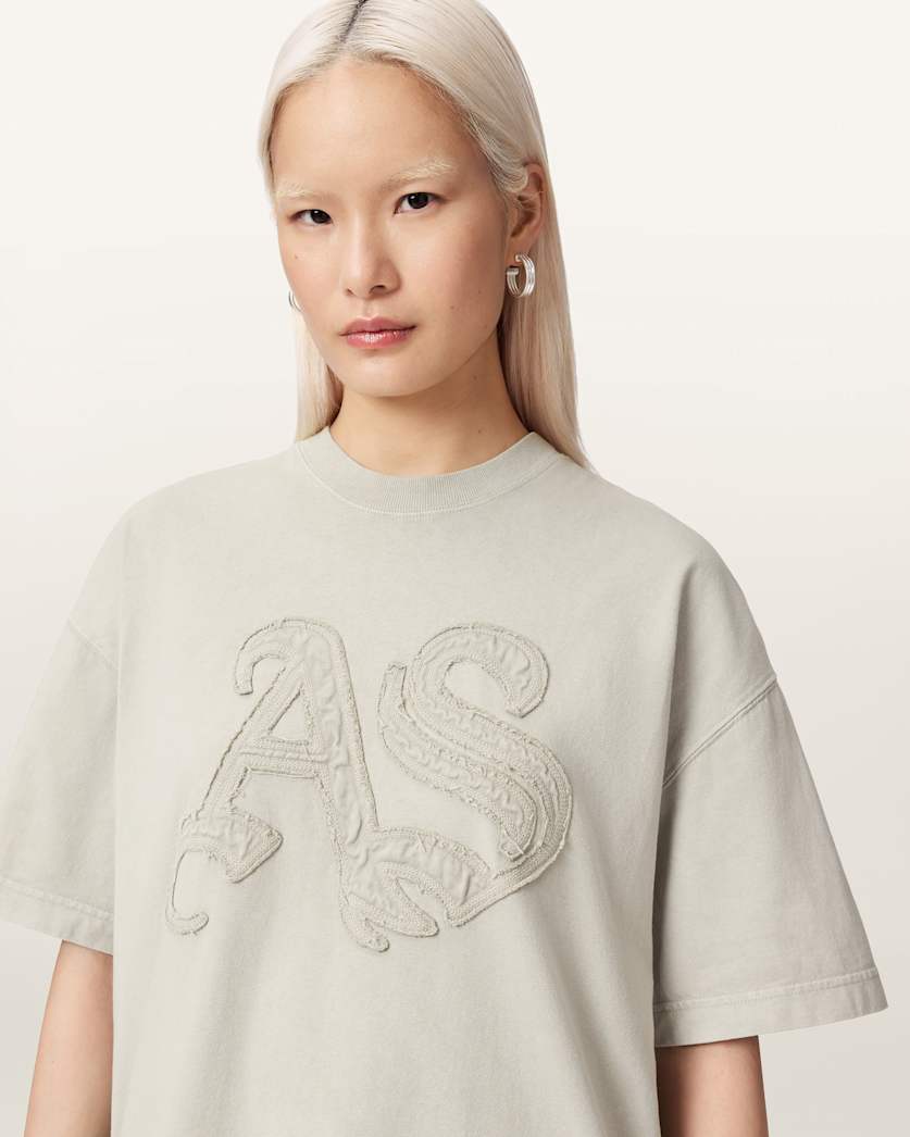 AllSaints Insignia Oversized Etta T Shirt Women's Crystal Pink Women's