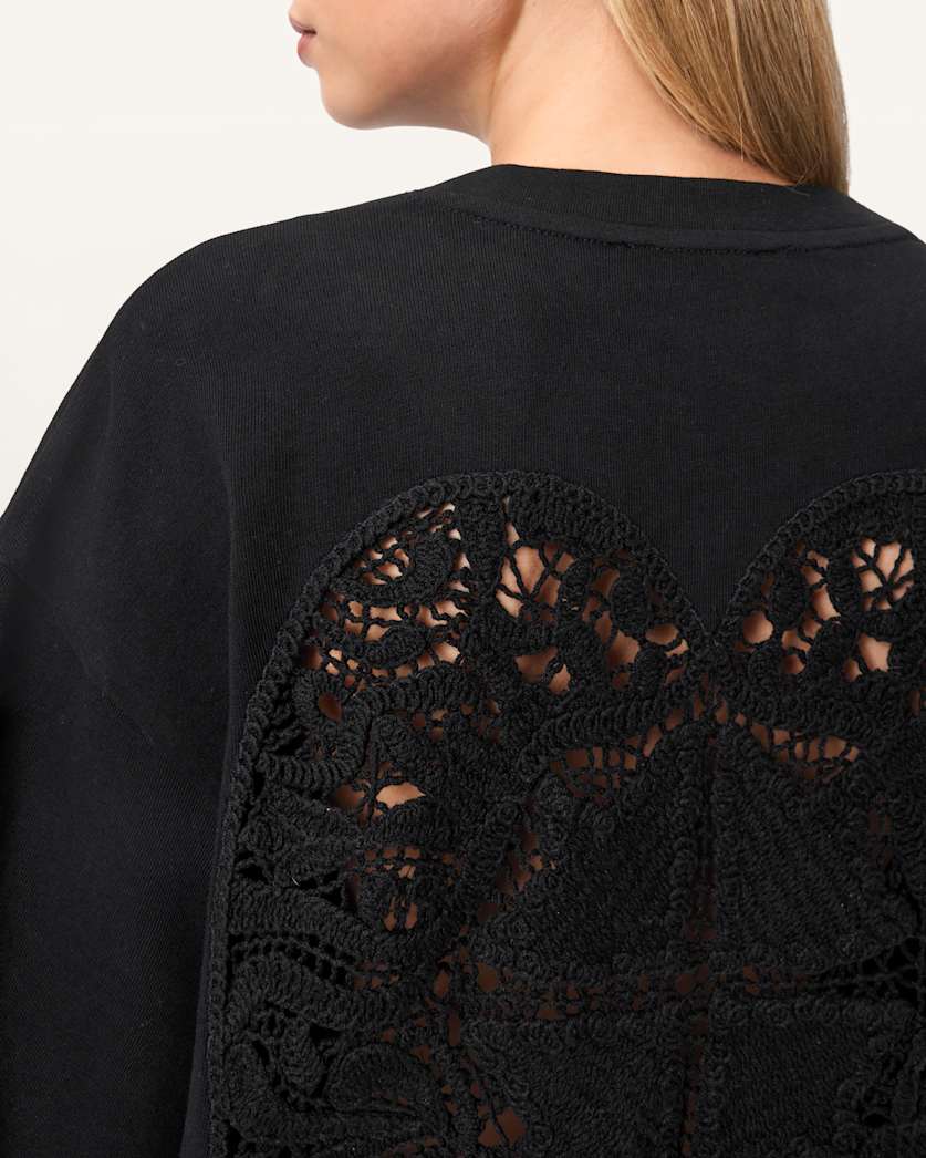 AllSaints Esme Amelie Oversized T Shirt Women's Black Women's