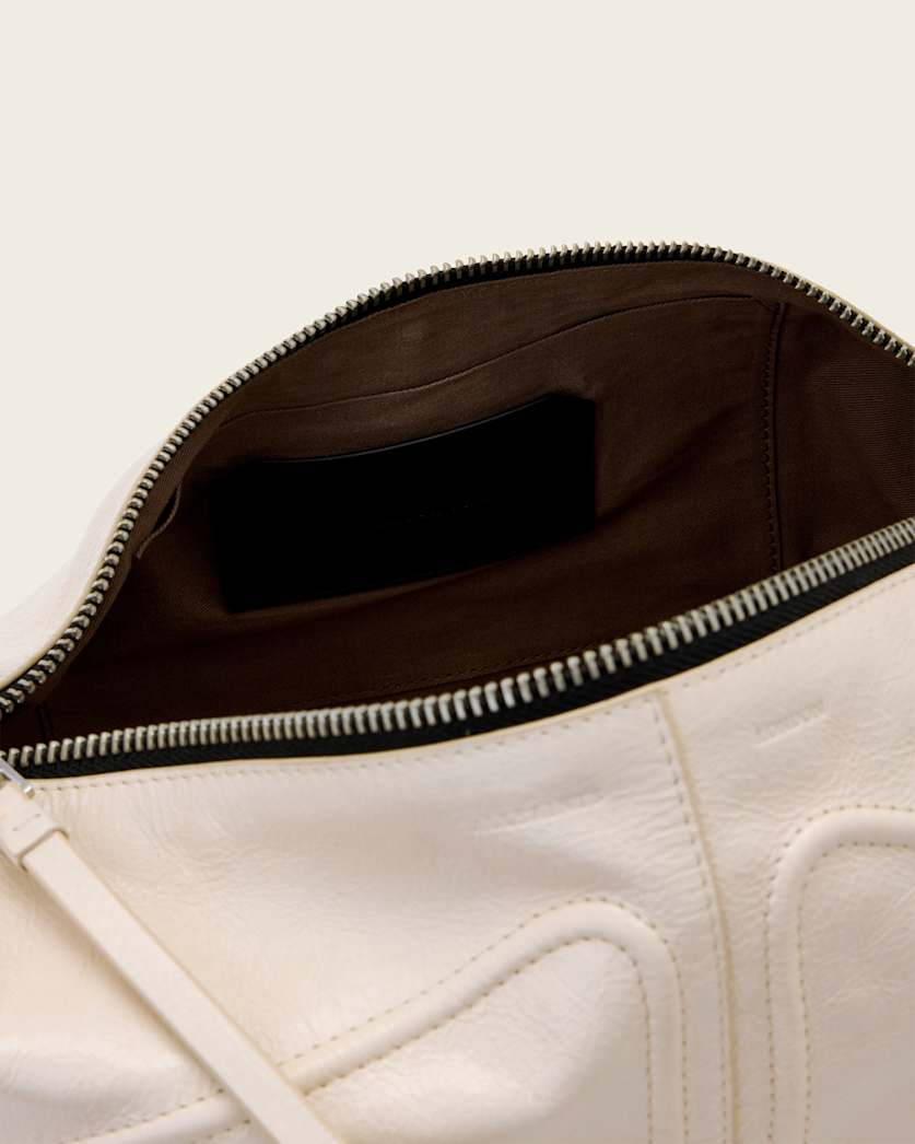 AllSaints Jean Rey Leather Shoulder Bag Women's Gypsum White Women's