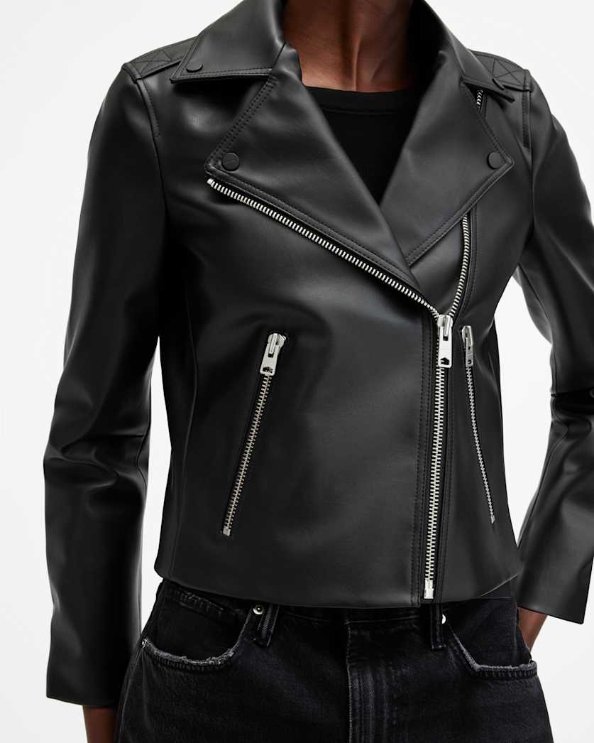 AllSaints Dalby Desserto Biker Jacket Women's Black Women's