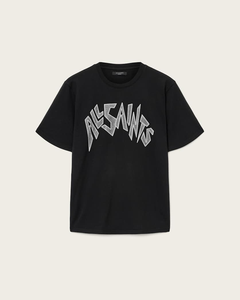 AllSaints Zinc Boyfriend T Shirt Women's Black Women's