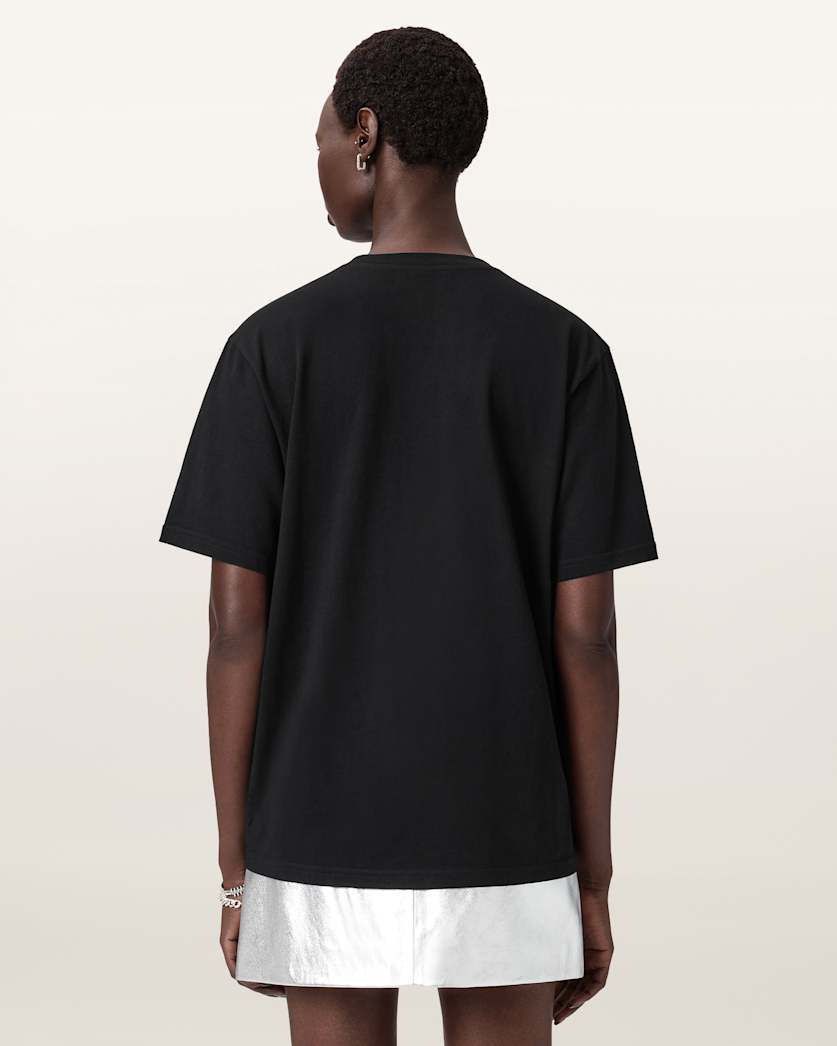 AllSaints Zinc Boyfriend T Shirt Women's Black Women's
