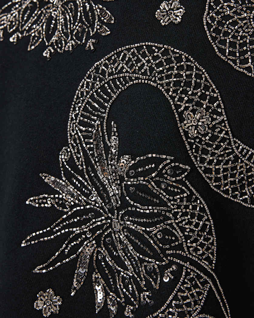 AllSaints Cecile Embellished Pippa Sweatshirt Women's Black Women's