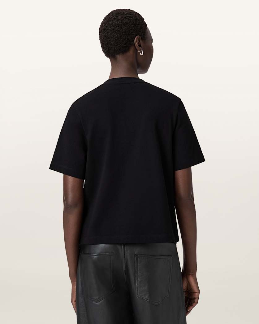 AllSaints Ella Lisa Embellished T Shirt Women's Black Women's