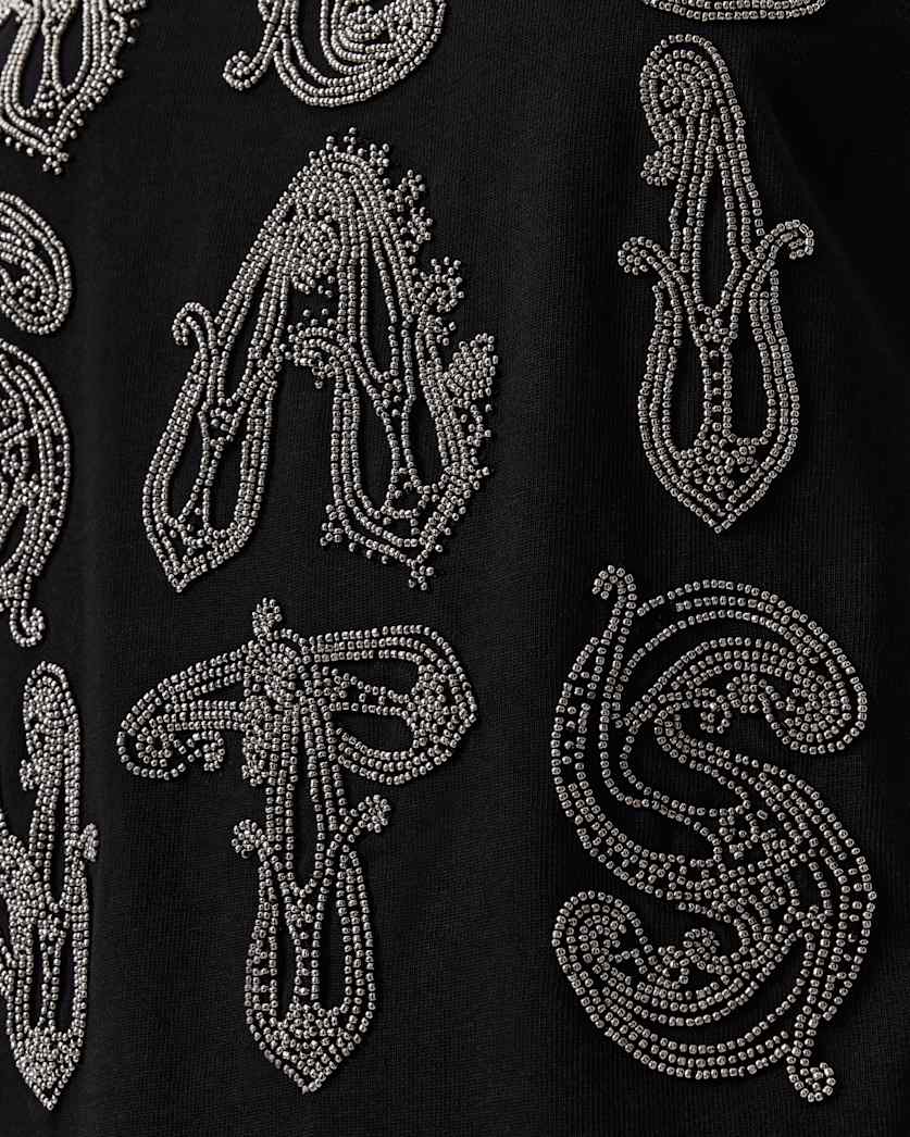 AllSaints Ella Lisa Embellished T Shirt Women's Black Women's