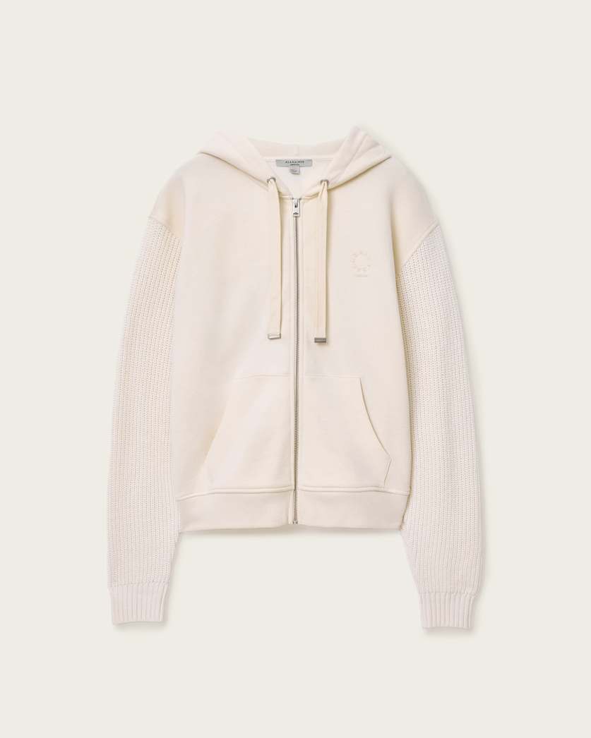 AllSaints Amphie Oversized Cotton Hoodie Women's Tofu White Women's