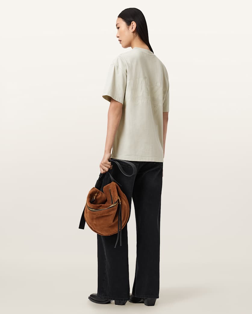 AllSaints Odyssey Etta Oversized T Shirt Women's Black Women's