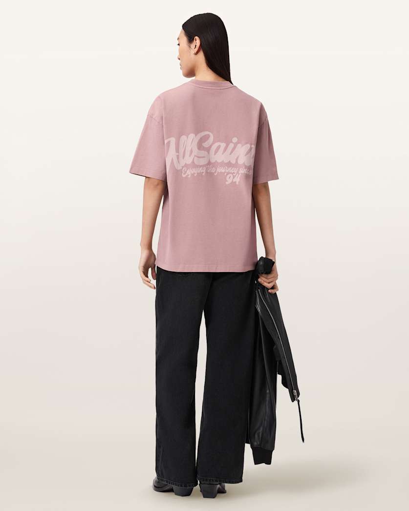 AllSaints Odyssey Etta Oversized T Shirt Women's Black Women's