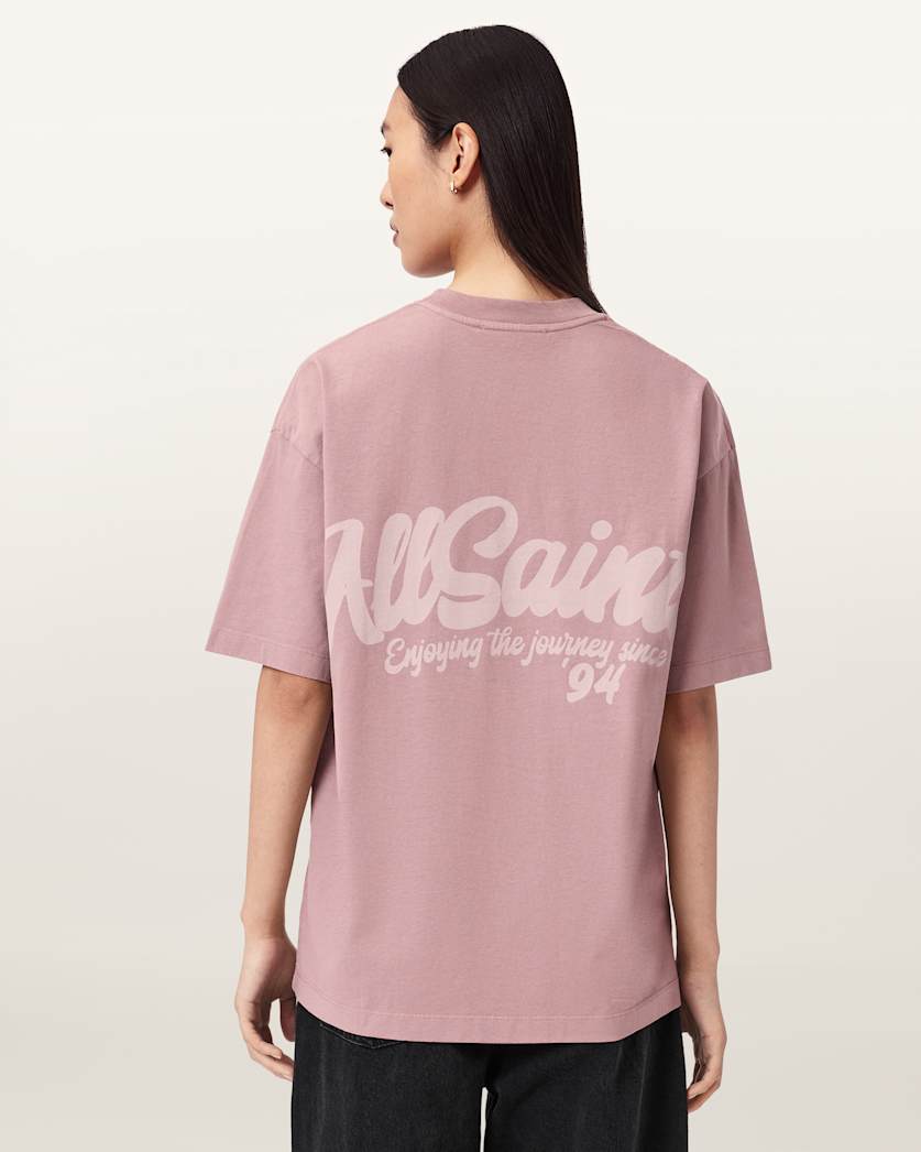 AllSaints Odyssey Etta Oversized T Shirt Women's Black Women's