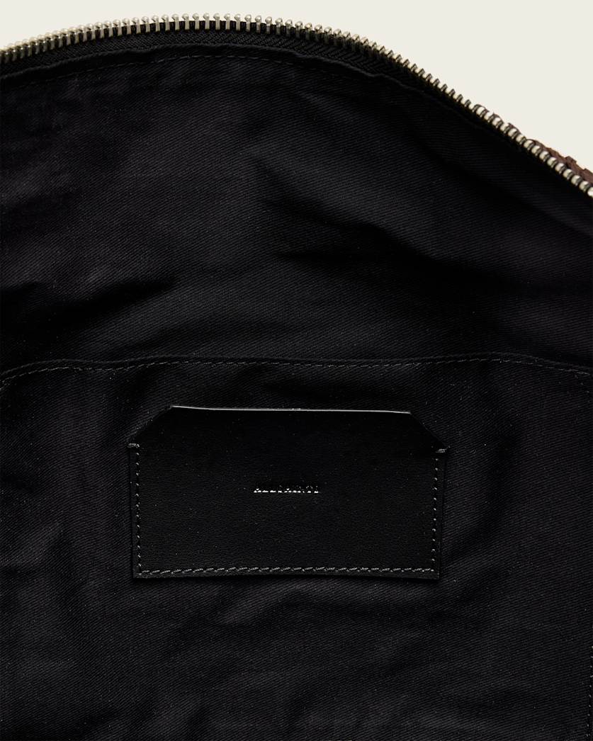 AllSaints Luna Woven Shoulder Bag Women's Cognac Brown Women's