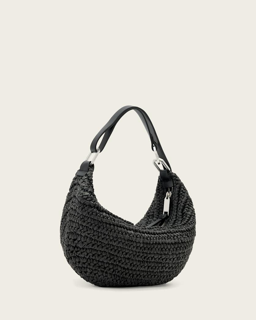 AllSaints Luna Micro Woven Bag Women's Black Women's