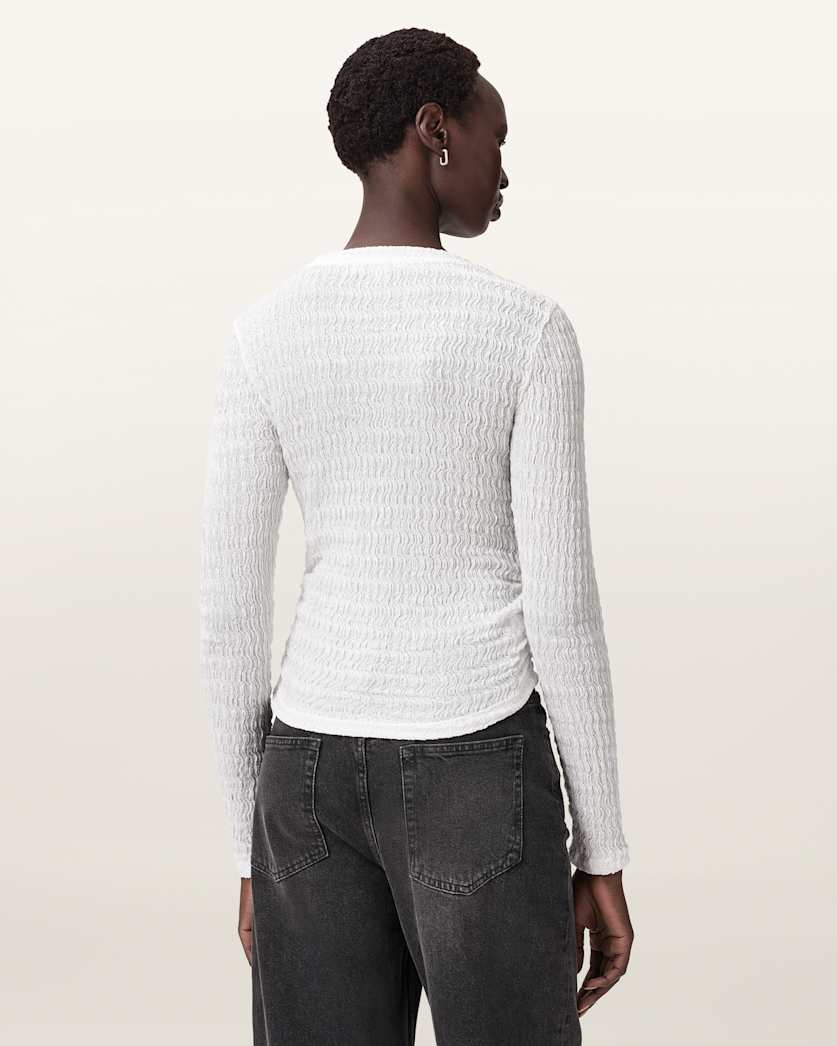 AllSaints West Long Sleeve Top Women's White Women's