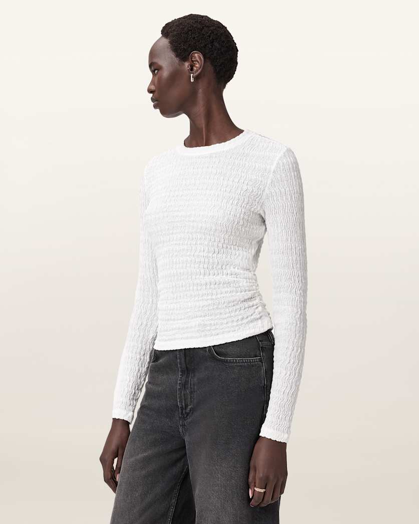 AllSaints West Long Sleeve Top Women's White Women's