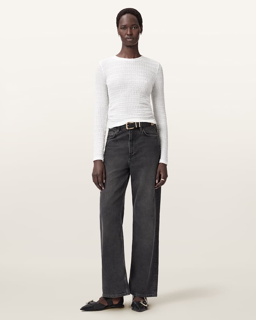AllSaints West Long Sleeve Top Women's White Women's