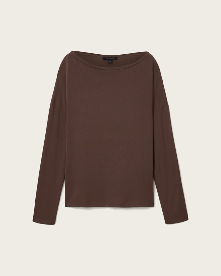 AllSaints Rita Relaxed Fit T Shirt Women's Bitter Brown Women's