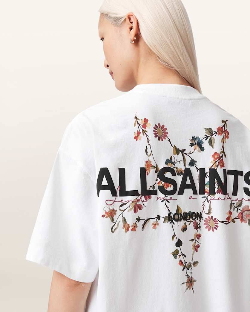 AllSaints Pentacle Oversized Etta T Shirt Women's Washed Black Women's