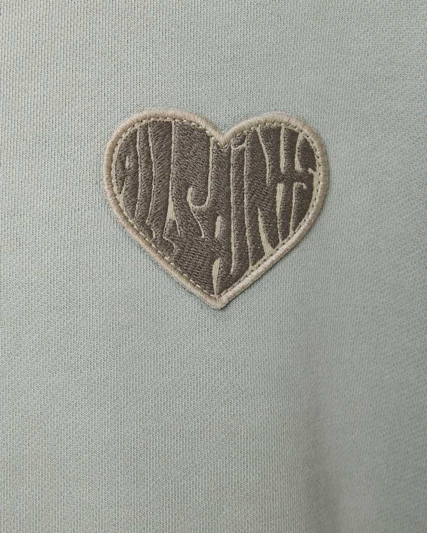 AllSaints Lover Oversized Crew Neck Sweatshirt Women's Abbey Stone Green Women's