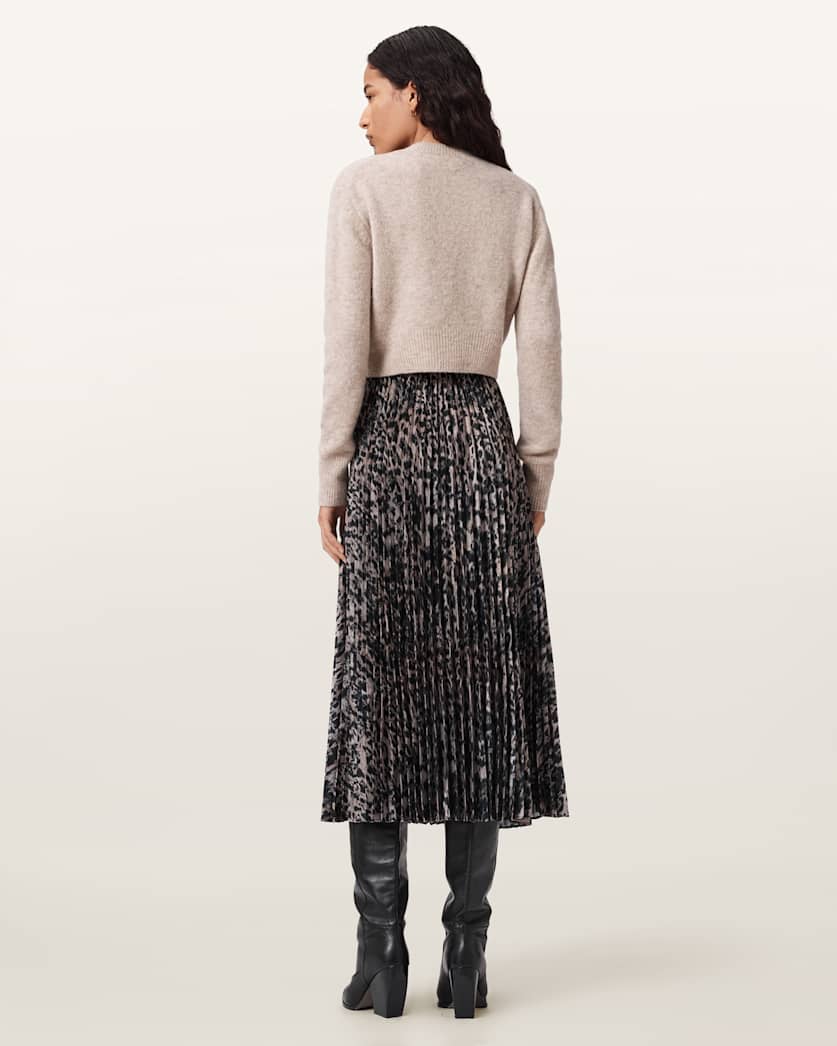 AllSaints Evia 2 In 1 Dress Women's Black/Fango Green Women's