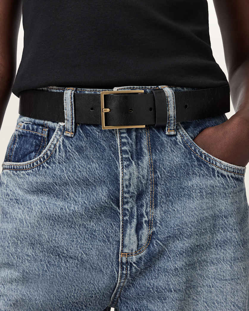 AllSaints Etta Leather Belt Women's Gypsum White Women's