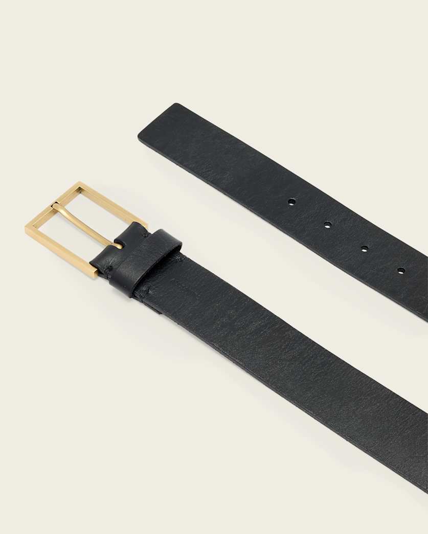 AllSaints Etta Leather Belt Women's Gypsum White Women's
