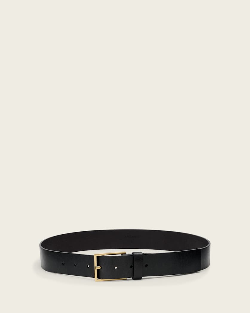 AllSaints Etta Leather Belt Women's Gypsum White Women's