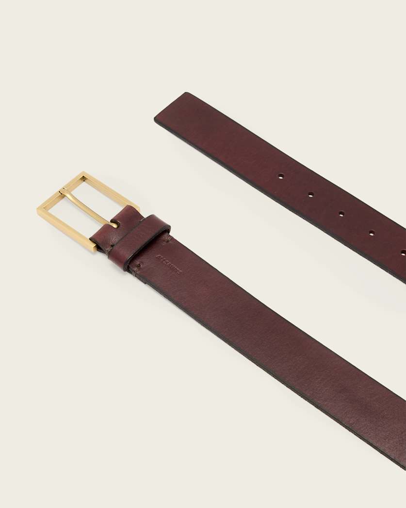 AllSaints Etta Leather Belt Women's Gypsum White Women's