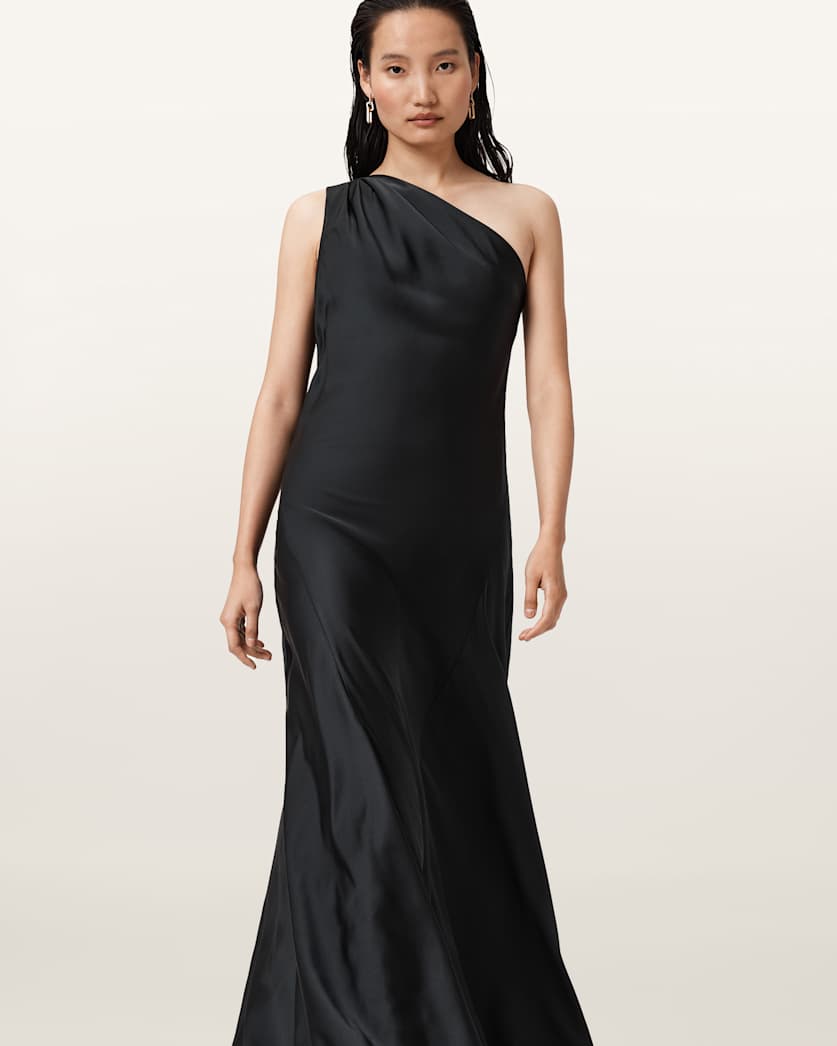 AllSaints Monica Evening Maxi Dress Women's Black Women's