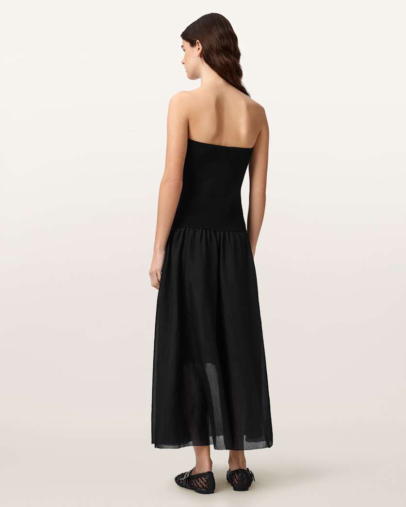 AllSaints Tegan Hybrid Bodycon Maxi Dress Women's Penny Brown Women's