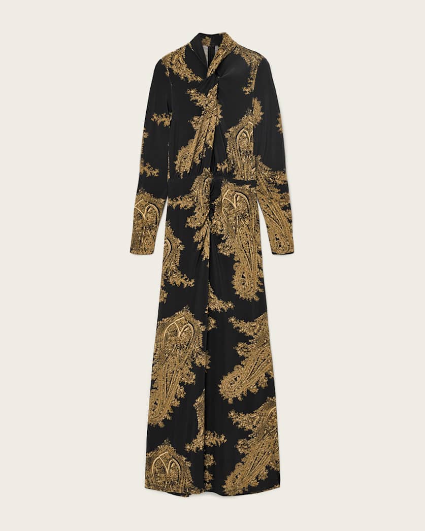 AllSaints Mina A Line Maxi Dress Women's Ella Black Women's
