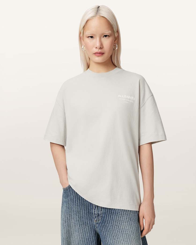 AllSaints Dreamer Oversized Etta Short Sleeve T Shirt Women's Sea Green Women's