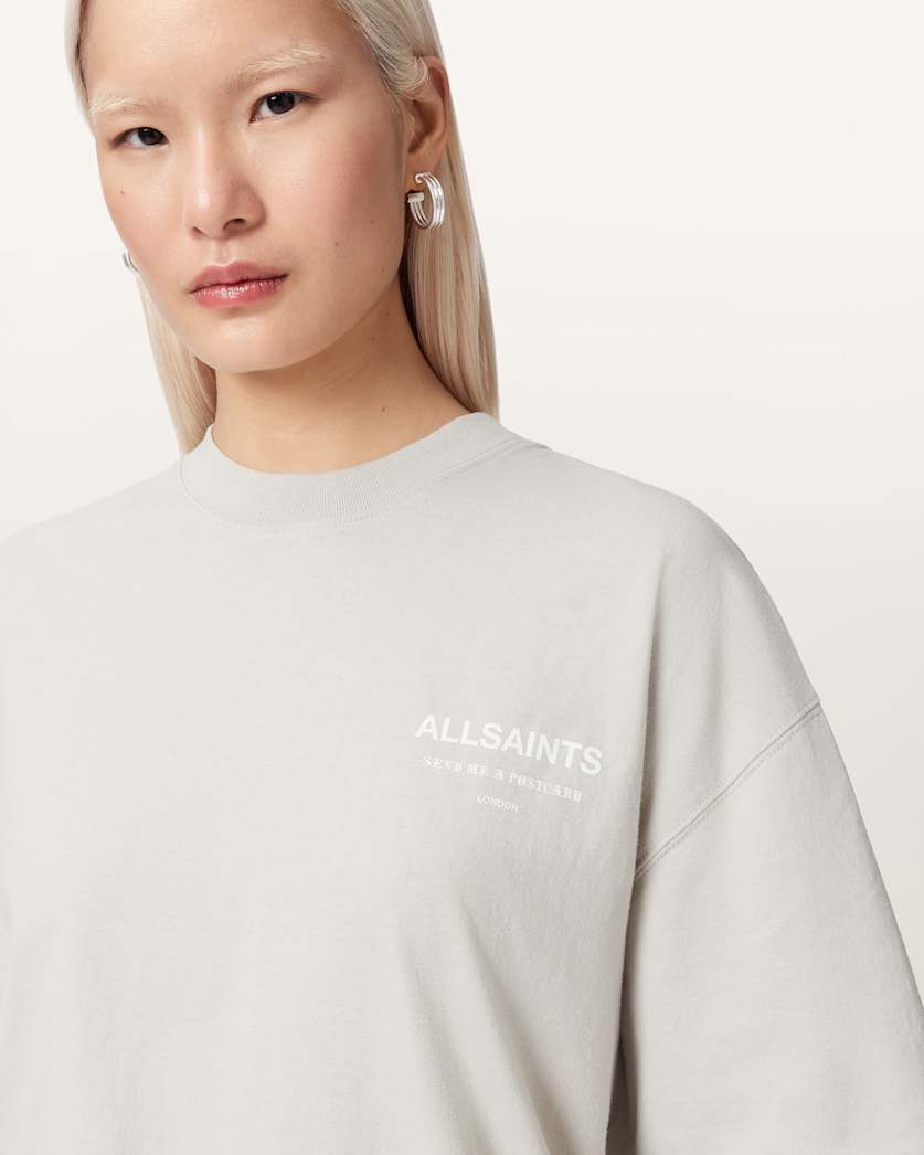 AllSaints Dreamer Oversized Etta Short Sleeve T Shirt Women's Sea Green Women's