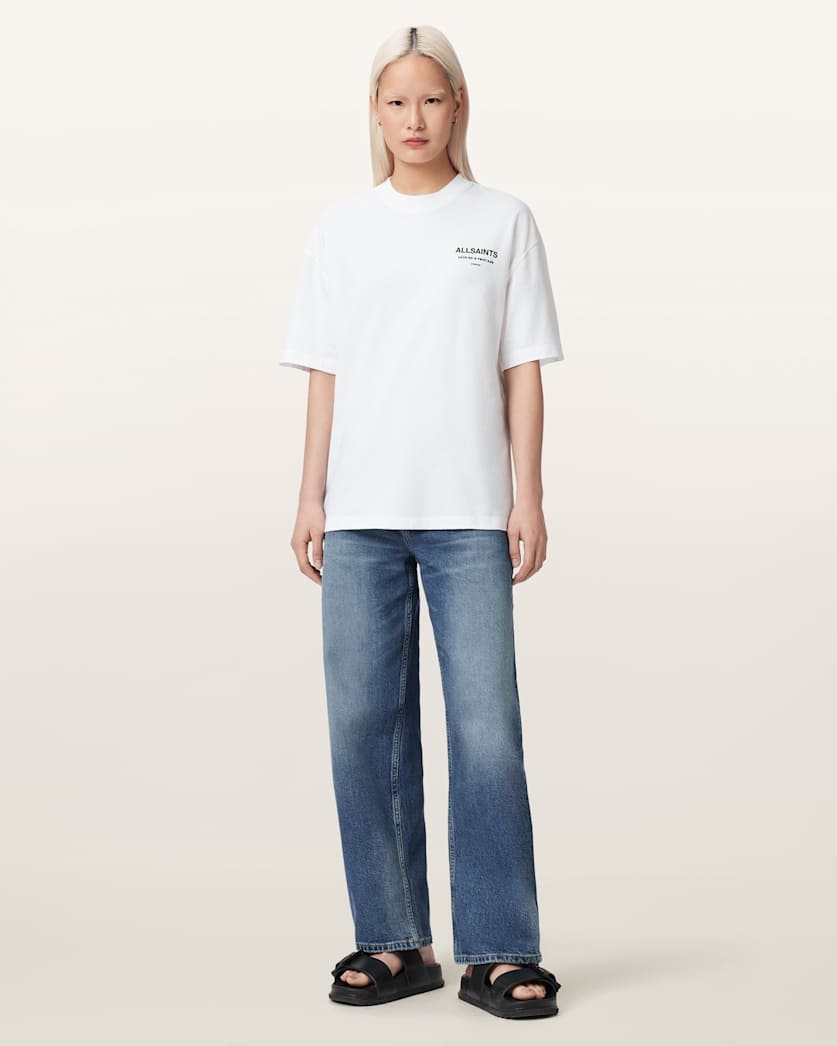 AllSaints Dreamer Oversized Etta Short Sleeve T Shirt Women's Sea Green Women's