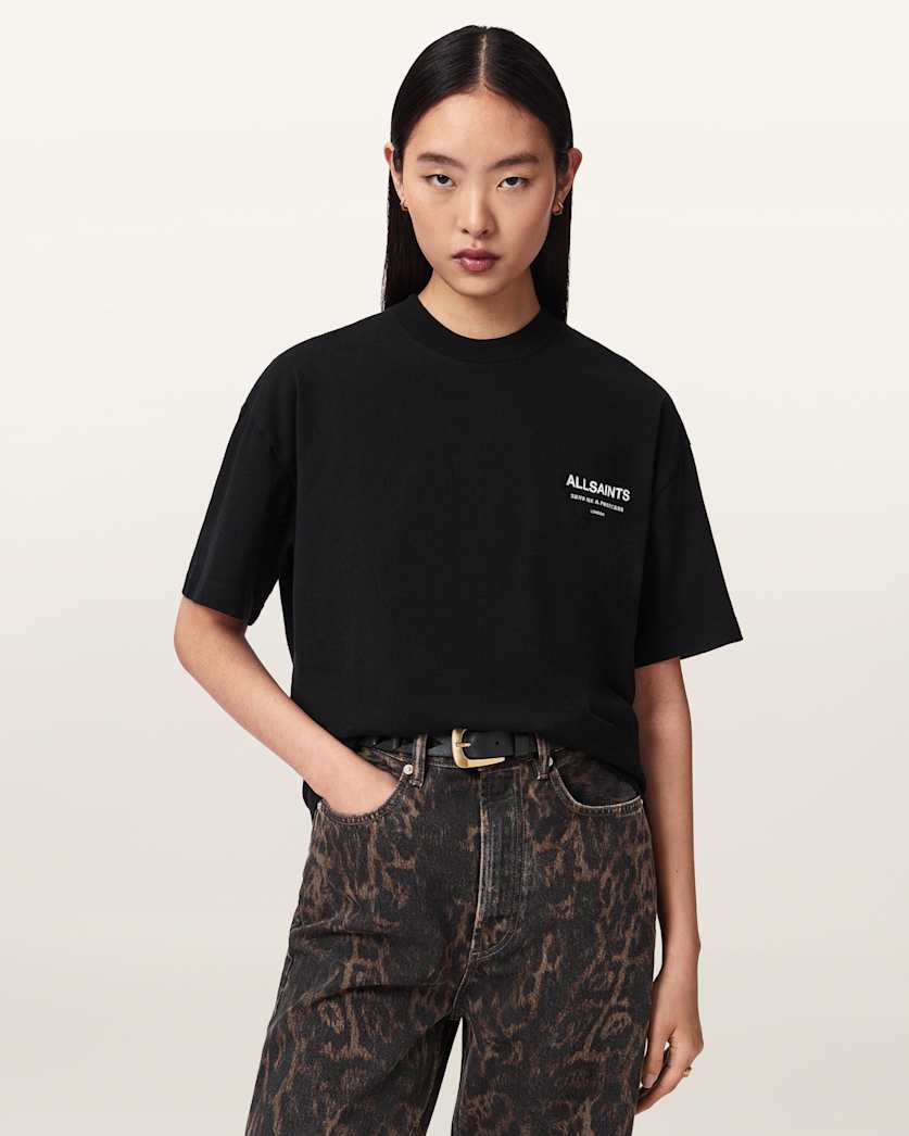 AllSaints Dreamer Oversized Etta Short Sleeve T Shirt Women's Sea Green Women's