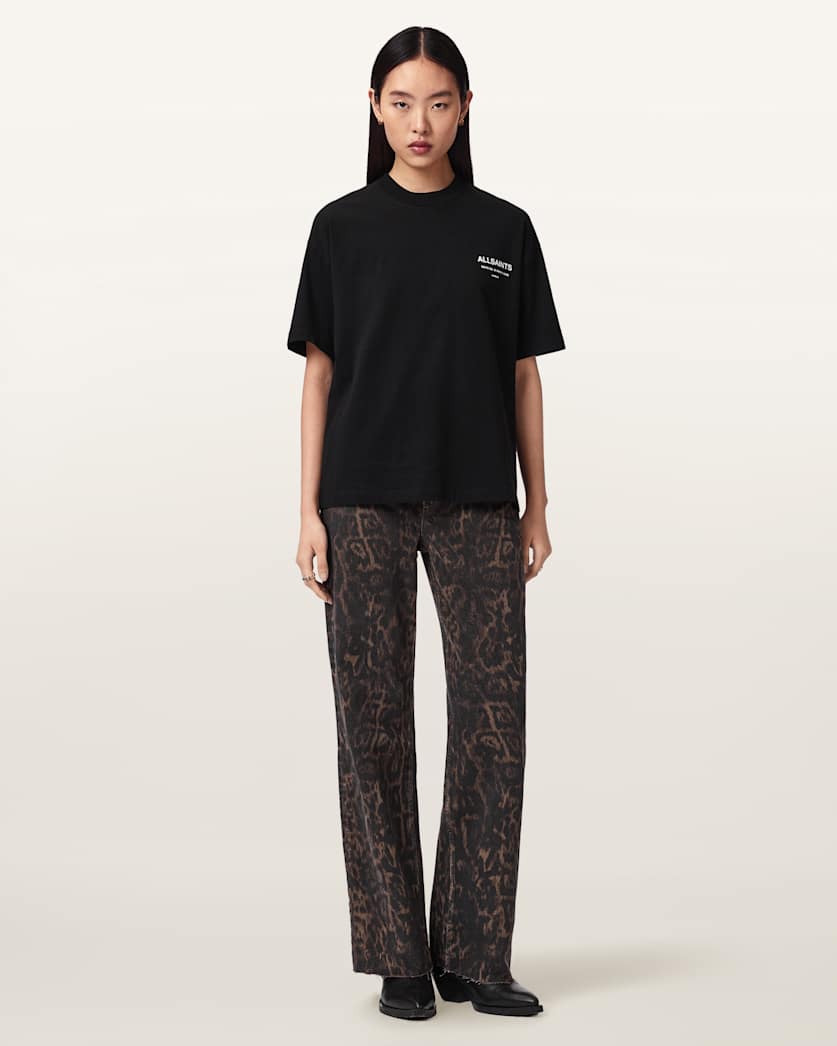 AllSaints Dreamer Oversized Etta Short Sleeve T Shirt Women's Sea Green Women's