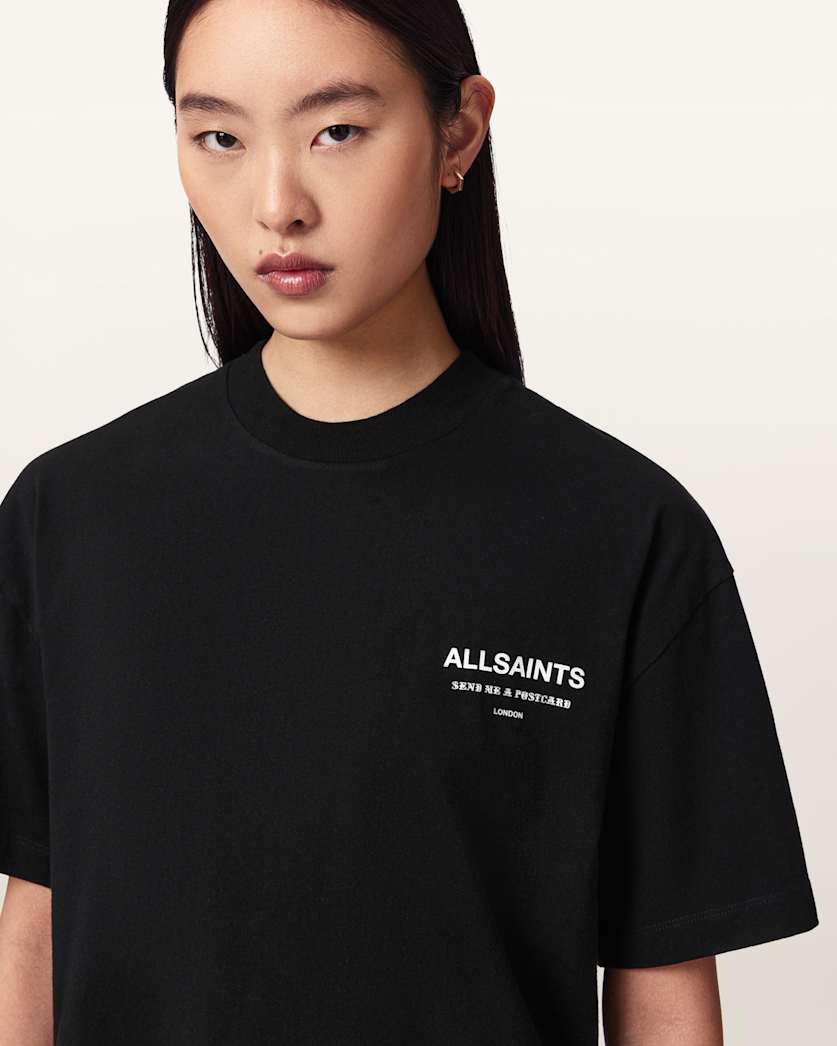 AllSaints Dreamer Oversized Etta Short Sleeve T Shirt Women's Sea Green Women's