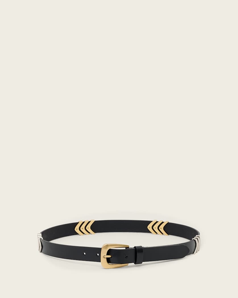 AllSaints Suki Leather Belt Women's Black/Multi Women's