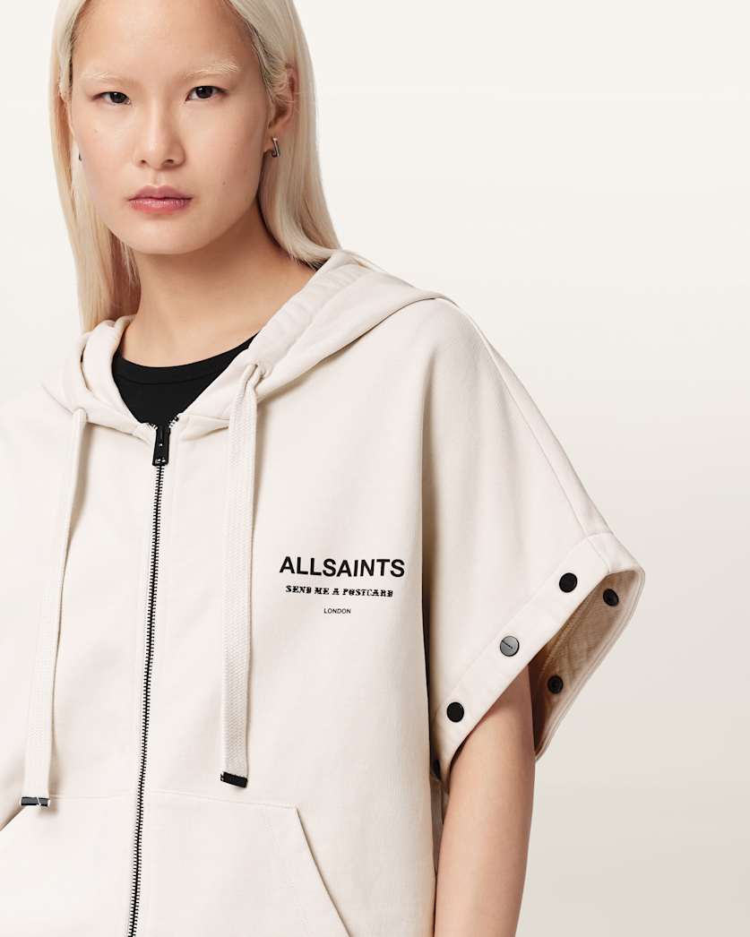 AllSaints Dreamer Amphia Oversized Hoodie Women's Dusk White Women's